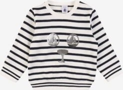 PETIT BATEAU Sweats Sweat Enfants Bleu Nuit / Blanc