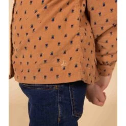 PETIT BATEAU Blouse Manches Longues En Velours Fin Fleuri -Petit Bateau Soldes 06b89461ae18764737a713d4ed1caadc