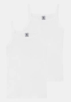 PETIT BATEAU Chemises Bretelles 2 Pack - Caraco - White