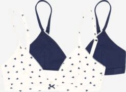 PETIT BATEAU Sous-vêtements Triangle Soutiens-gorge Enfants Bleu Marine / Blanc