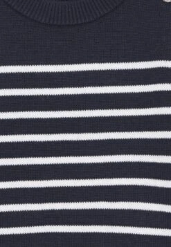 PETIT BATEAU Lox Pull Unisex - Pullover - Smoking/Marshmallow -Petit Bateau Soldes 2f5daf7303e24709be84666cff40a69a