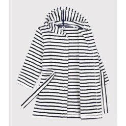 PETIT BATEAU Peignoir à Capuche Rayé En éponge -Petit Bateau Soldes 37e8bcb1660dfb7b16e6c894cf214187