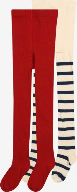 PETIT BATEAU Collants Collant Enfants Beige Clair / Rouge