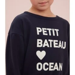 PETIT BATEAU Sweat Col Rond En Coton