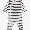 PETIT BATEAU Pyjama En Coton Rayé | Noir -Petit Bateau Soldes 4135341