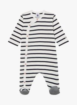 PETIT BATEAU Pyjama En Coton Rayé | Noir