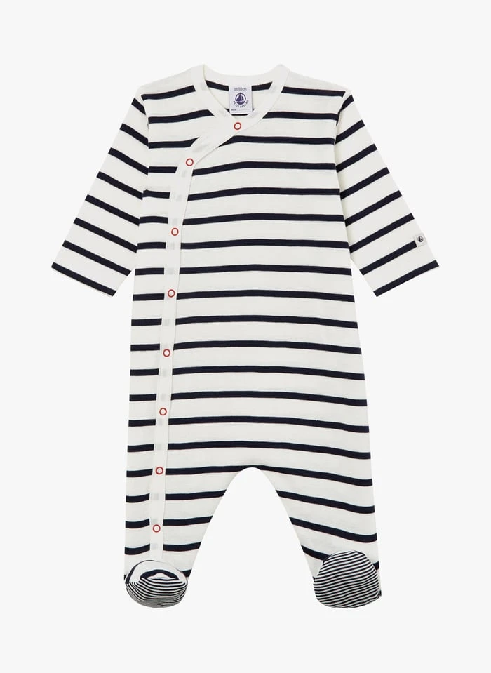 PETIT BATEAU Pyjama En Coton Rayé | Noir 3 PETIT BATEAU Pyjama En Coton Rayé | Noir