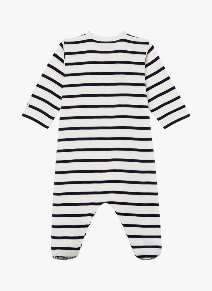 PETIT BATEAU Pyjama En Coton Rayé | Noir 4 PETIT BATEAU Pyjama En Coton Rayé | Noir – Image 2