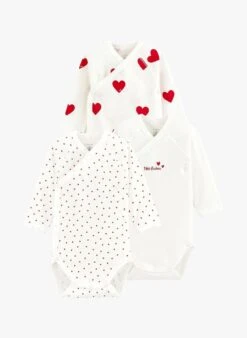 PETIT BATEAU Lot De 3 Bodies En Coton Bio | Multicolore