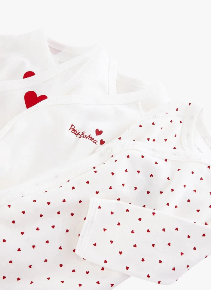 PETIT BATEAU Lot De 3 Bodies En Coton Bio | Multicolore 5 PETIT BATEAU Lot De 3 Bodies En Coton Bio | Multicolore – Image 3