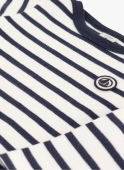 PETIT BATEAU Marinière En Coton | Noir -Petit Bateau Soldes 4135409