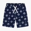 PETIT BATEAU Short De Bain Imprimé Logo | Bleu -Petit Bateau Soldes 4146670