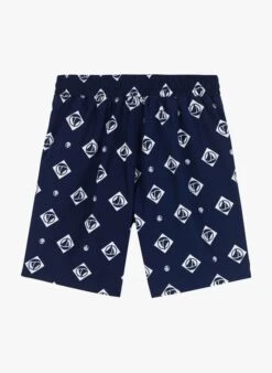 PETIT BATEAU Short De Bain Imprimé Logo | Bleu -Petit Bateau Soldes 4146671