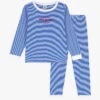 PETIT BATEAU Pyjama Milleraies En Coton Bio | Bleu