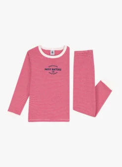 PETIT BATEAU Pyjama Milleraies En Coton Bio | Rouge 9 PETIT BATEAU Pyjama Milleraies En Coton Bio | Rouge -Petit Bateau Soldes 4146696