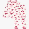 PETIT BATEAU Pyjama Imprimé Marin En Coton Bio | Rouge -Petit Bateau Soldes 4146721