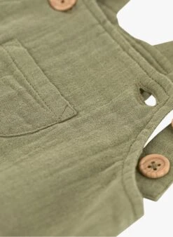 PETIT BATEAU Salopette Courte En Gaze De Coton | Vert 8 PETIT BATEAU Salopette Courte En Gaze De Coton | Vert -Petit Bateau Soldes 4146745