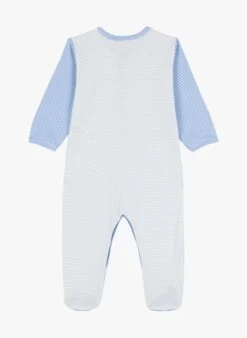 PETIT BATEAU Dors-bien Milleraies En Coton Bio | Bleu -Petit Bateau Soldes 4146748