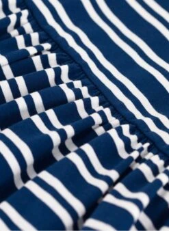 PETIT BATEAU Robe Courte Col Rond En Coton | Bleu -Petit Bateau Soldes 4146769