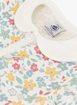 PETIT BATEAU Combi Short Imprimée En Coton Bio | Multicolore -Petit Bateau Soldes 4146772