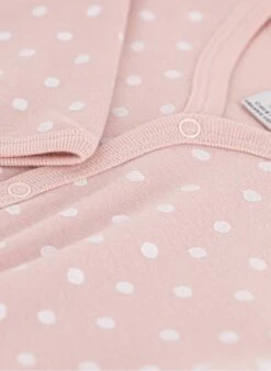 PETIT BATEAU Dors-bien à Pois En Coton Bio | Rose -Petit Bateau Soldes 4146775
