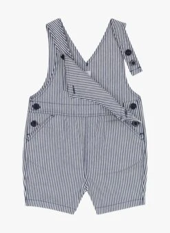 PETIT BATEAU Salopette à Rayures En Toile De Coton Bio | Bleu -Petit Bateau Soldes 4146787