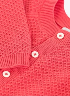 PETIT BATEAU Gilet Col Rond En Maille Nid D'abeille | Rouge 8 PETIT BATEAU Gilet Col Rond En Maille Nid D'abeille | Rouge -Petit Bateau Soldes 4146794