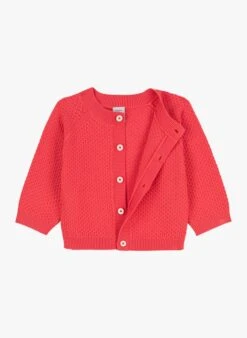 PETIT BATEAU Gilet Col Rond En Maille Nid D'abeille | Rouge 9 PETIT BATEAU Gilet Col Rond En Maille Nid D'abeille | Rouge -Petit Bateau Soldes 4146795