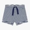 PETIT BATEAU Short à Rayures En Coton | Bleu -Petit Bateau Soldes 4146796