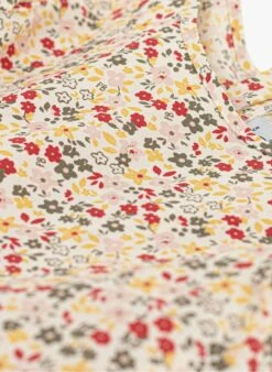PETIT BATEAU Robe Courte Col Rond En Coton à Imprimé Fleuri | Multicolore -Petit Bateau Soldes 4146810
