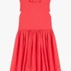 PETIT BATEAU Robe Midi Col Rond En Lin | Rouge -Petit Bateau Soldes 4146811
