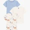 PETIT BATEAU Lot De 3 Tee-shirt Col Rond Imprimé En Coton | Multicolore -Petit Bateau Soldes 4146820