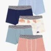 PETIT BATEAU Lot De 5 Boxers En Coton Bio | Multicolore -Petit Bateau Soldes 4146826