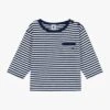 PETIT BATEAU Tee-shirt Marinière Col Rond En Coton | Bleu -Petit Bateau Soldes 4146833