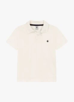PETIT BATEAU Polo Manches Courtes En Coton Bio | Blanc