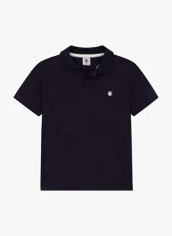 PETIT BATEAU Polo Logo Brodé En Coton | Noir
