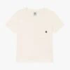PETIT BATEAU Tee-shirt Col Rond En Coton Bio | Blanc -Petit Bateau Soldes 4146848