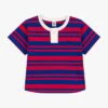 PETIT BATEAU Tee-shirt Col Rond Rayé En Coton | Blanc -Petit Bateau Soldes 4146851