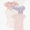 PETIT BATEAU Lot De 5 Bodies Imprimé En Coton | Multicolore -Petit Bateau Soldes 4146854