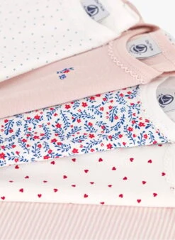 PETIT BATEAU Lot De 5 Bodies Imprimé En Coton | Multicolore -Petit Bateau Soldes 4146856