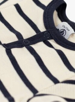 PETIT BATEAU Body Col Tunisien Rayé En Coton | Noir -Petit Bateau Soldes 4146870