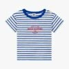 PETIT BATEAU Tee-shirt Col Rond Rayé En Coton | Bleu