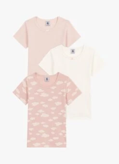 PETIT BATEAU Lot De 3 Tee-shirts En Coton | Multicolore