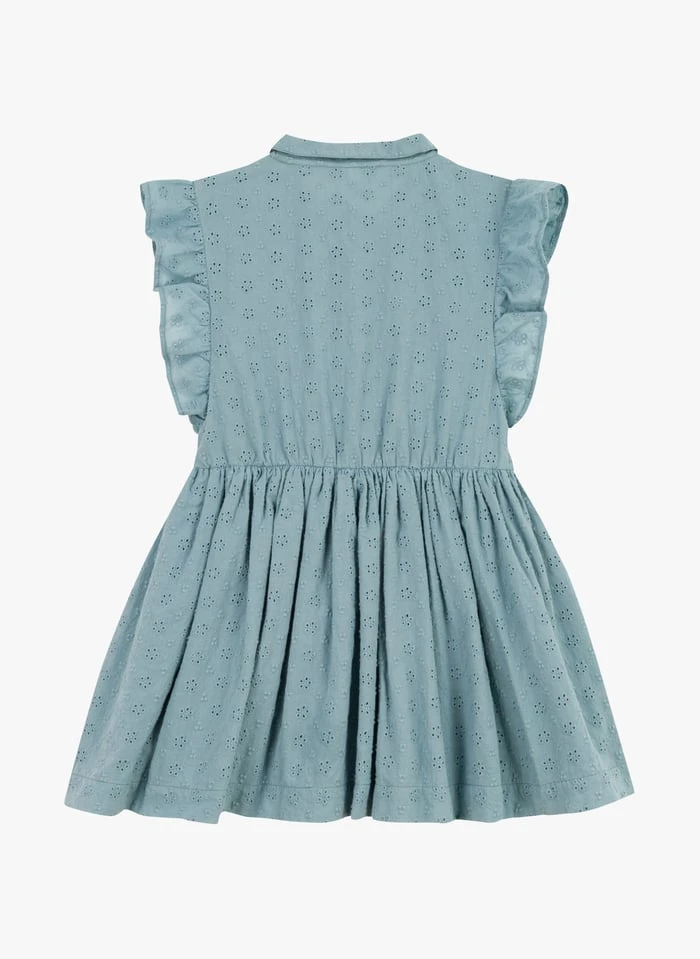 PETIT BATEAU Robe Col Classique Brodée En Coton | Bleu 4 PETIT BATEAU Robe Col Classique Brodée En Coton | Bleu – Image 2