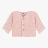 PETIT BATEAU Gilet Col V En Coton | Rose -Petit Bateau Soldes 4152219