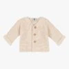 PETIT BATEAU Gilet Col V En Coton | Beige -Petit Bateau Soldes 4152223