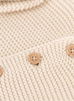 PETIT BATEAU Gilet Col V En Coton | Beige -Petit Bateau Soldes 4152226