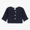PETIT BATEAU Gilet Col V En Coton | Noir -Petit Bateau Soldes 4152227
