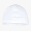 PETIT BATEAU Bonnet De Naissance En Coton Bio | Blanc