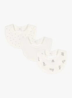PETIT BATEAU Lot De 3 Bavoirs Imprimés En Coton Mélangé | Multicolore